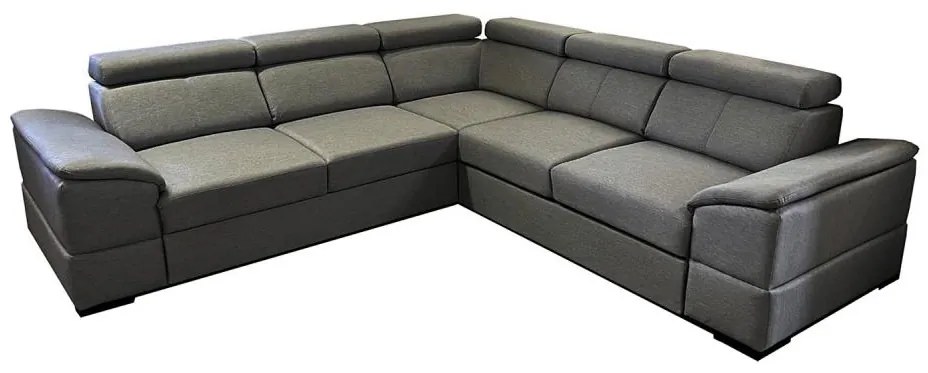 Univerzálna rohová rozkladacia sedacia súprava s úložným priestorom GRANADA tmavošedá