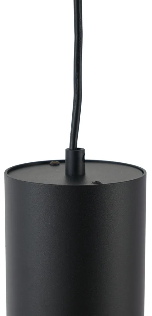 Moderné čierne závesné svietidlo pre 1-fázový koľajnicový systém GU10 70mm - Iconic Holt