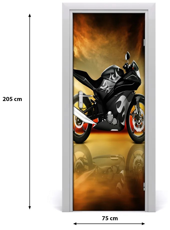 Fototapeta samolepiace na dvere motorka šport 75x205 cm