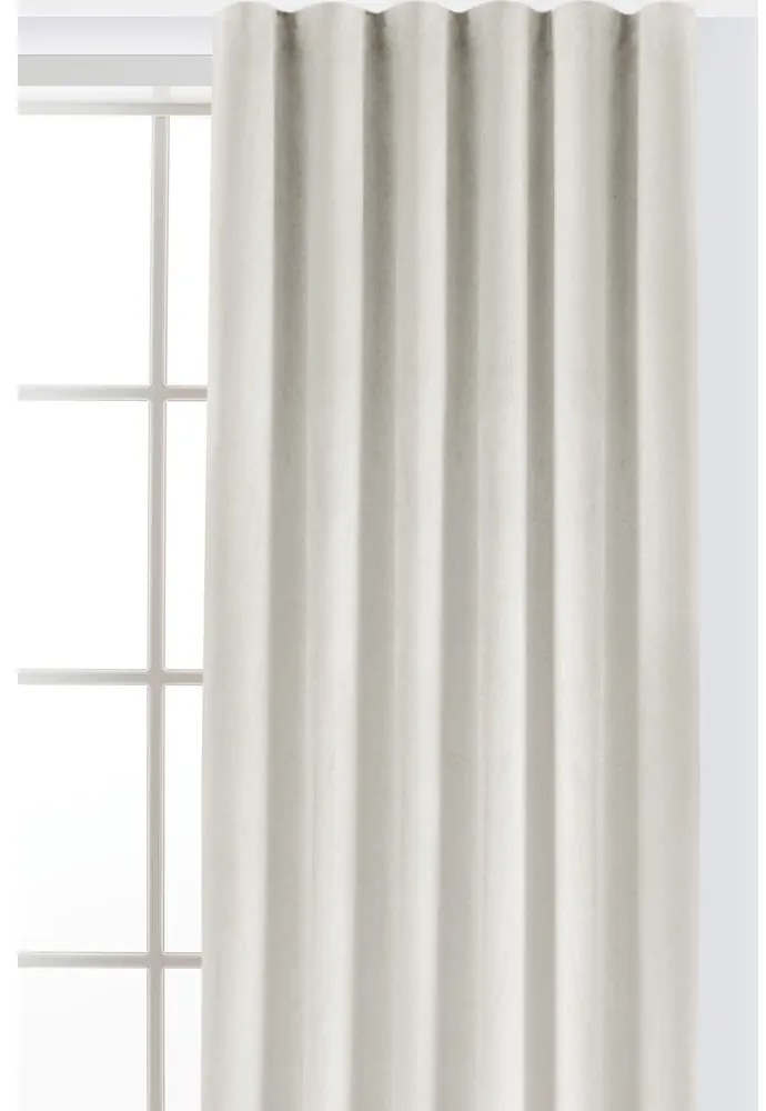 Krémový zamatový dimout záves 265x250 cm Velto – Filumi
