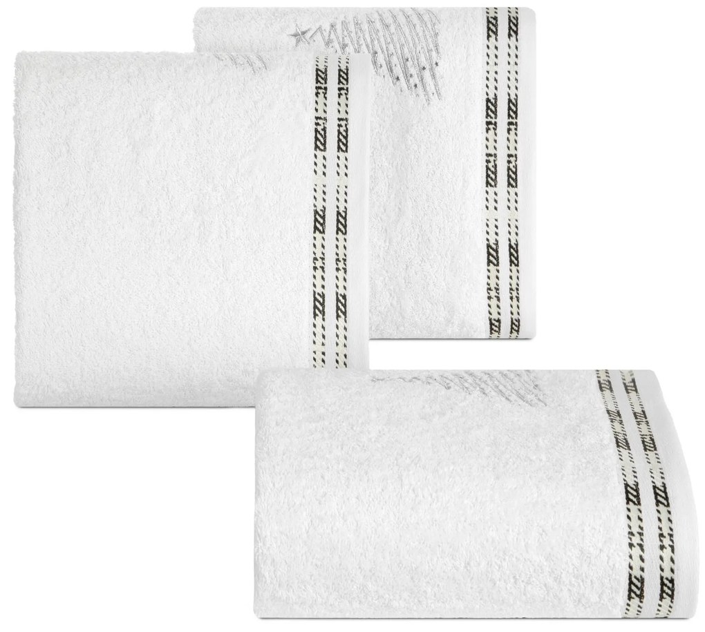 VIANOČNÝ FROTÉ UTERÁK EVE SADA 6KS 50X90 CM BIELA