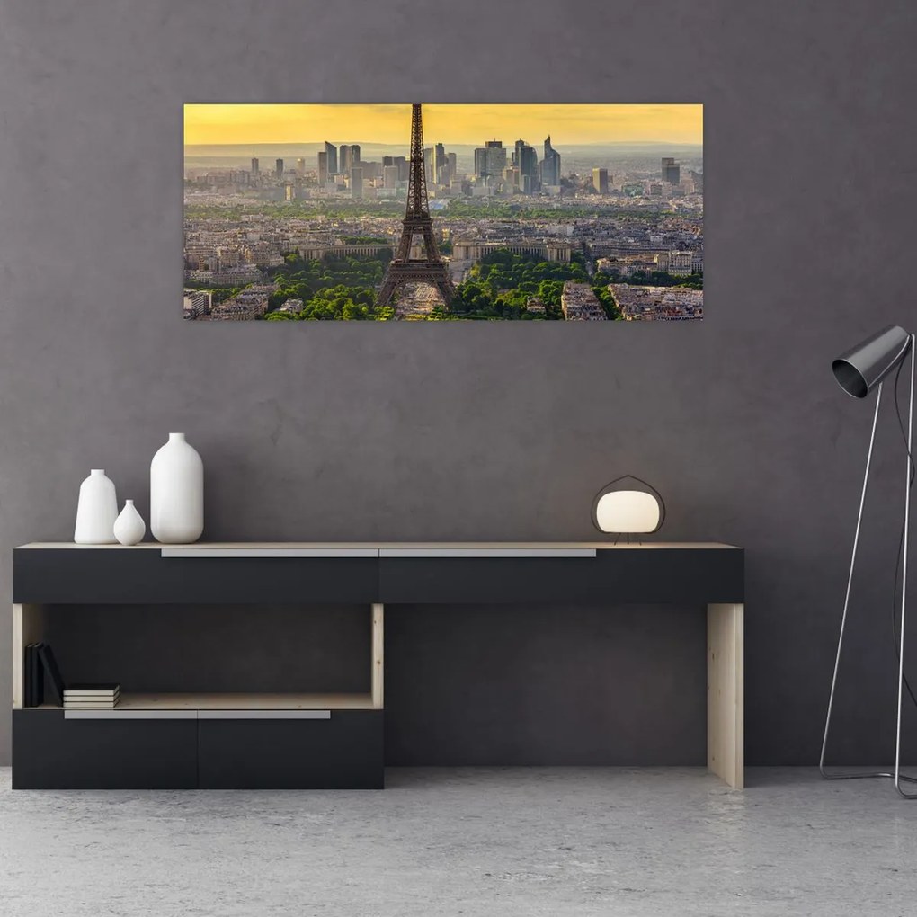 Obraz - Panoráma Paríža (120x50 cm)