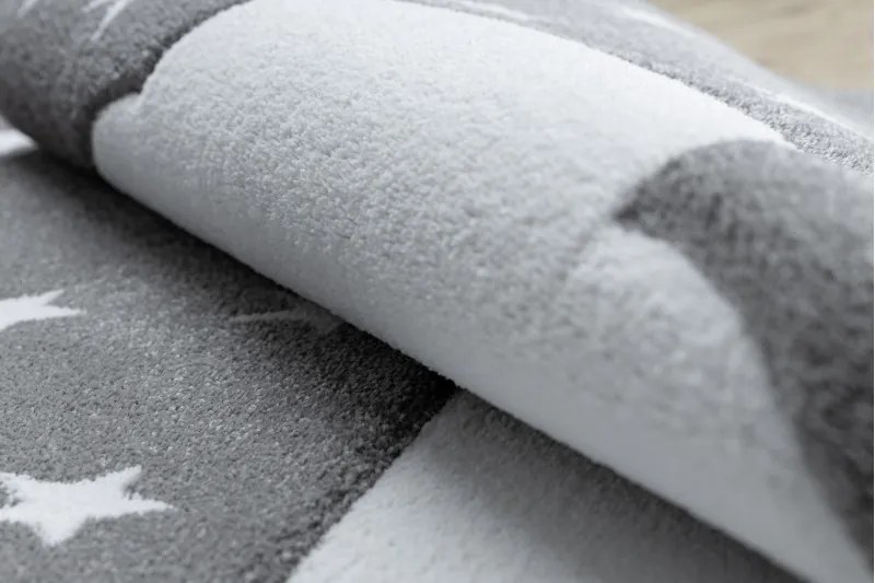 Dywany Łuszczów, Detský kusový koberec Petit Cloud stars grey, 140x190, šedá, detská izba