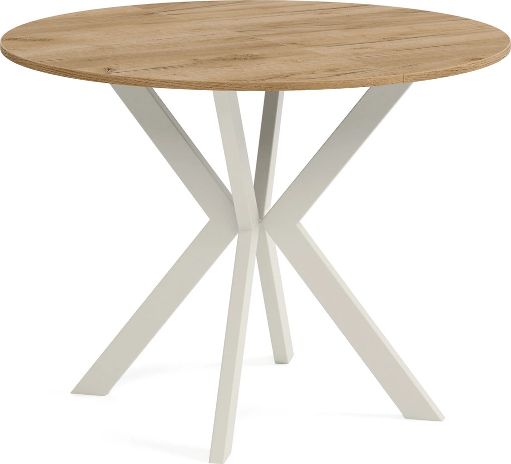 Okrúhly rozkladací jedálensky stôl DEVO Veľkosť: 90 - 128 cm