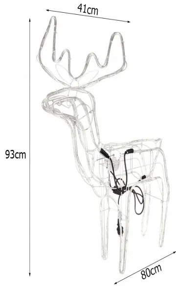 Ruhhy Svietiaci pohyblivý SOB teplá biela farba 216 LED