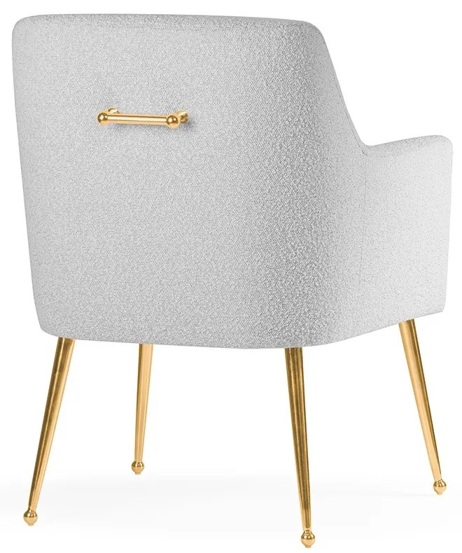 JEDÁLENSKÁ STOLIČKA KRESLO GRATIA SIVÁ ZLATÉ NOHY