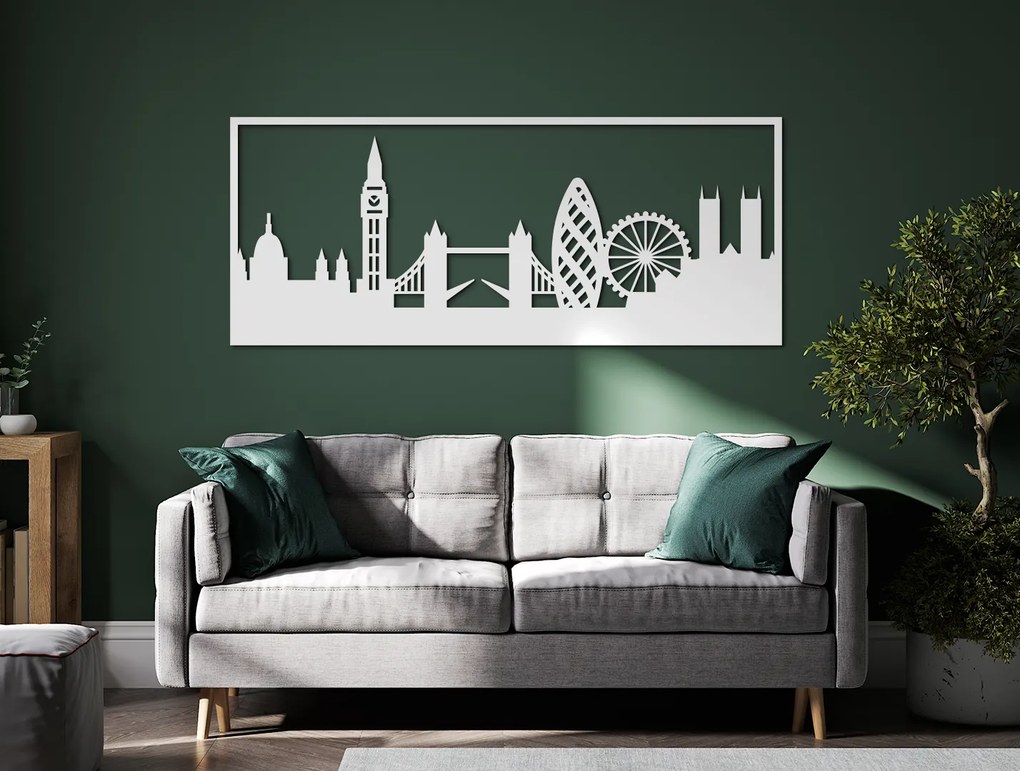 drevko Obraz Londýn Rozmer obrazu: 37 x 89 cm, Farba dekorácie: Čierna