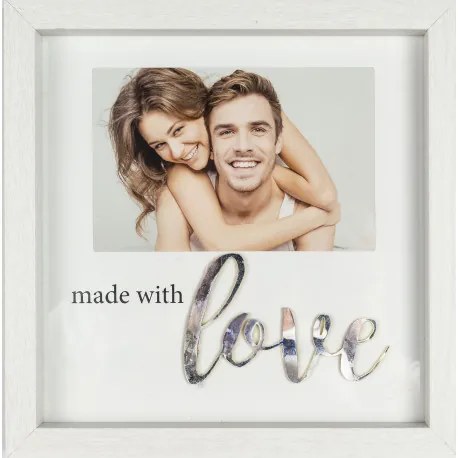 Rám 10x15, LOVE biely