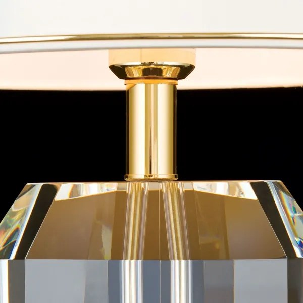 Orion LA 4-1208- Stolná lampa ALEXIS 1xE27/60W/230V krémová/zlatá/číra