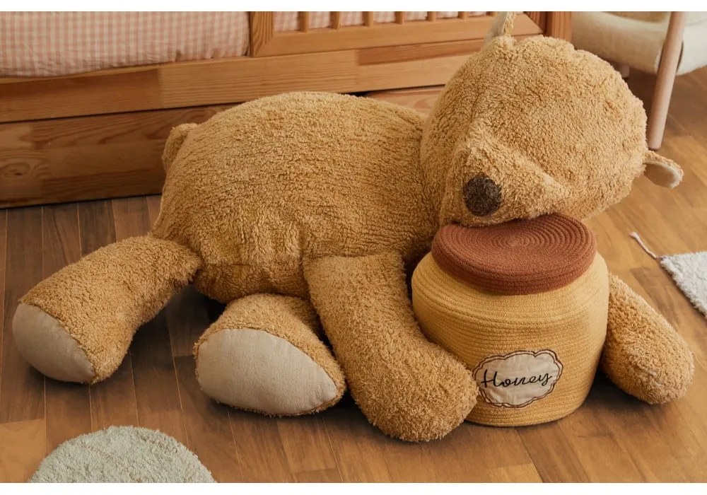 Hnedý detský puf Sleepy Bear – Lorena Canals