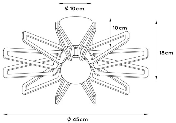 Lucide 77184/45/31 - Stropné svietidlo ZIDANE 1xE27/15W/230V biela/hnedá