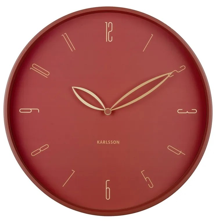 Karlsson 6012RD dizajnové nástenné hodiny červená, pr. 40 cm
