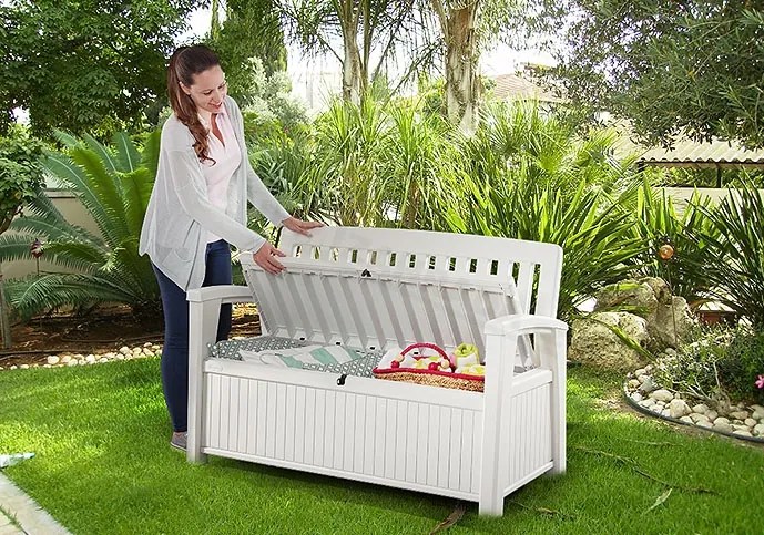 Záhradná lavica Keter Patio White 227 L