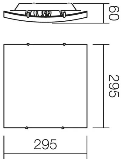 Redo 05-812 - Stropné svietidlo SHAKE 1xE27/42W/230V 29,5x29,5 cm biele
