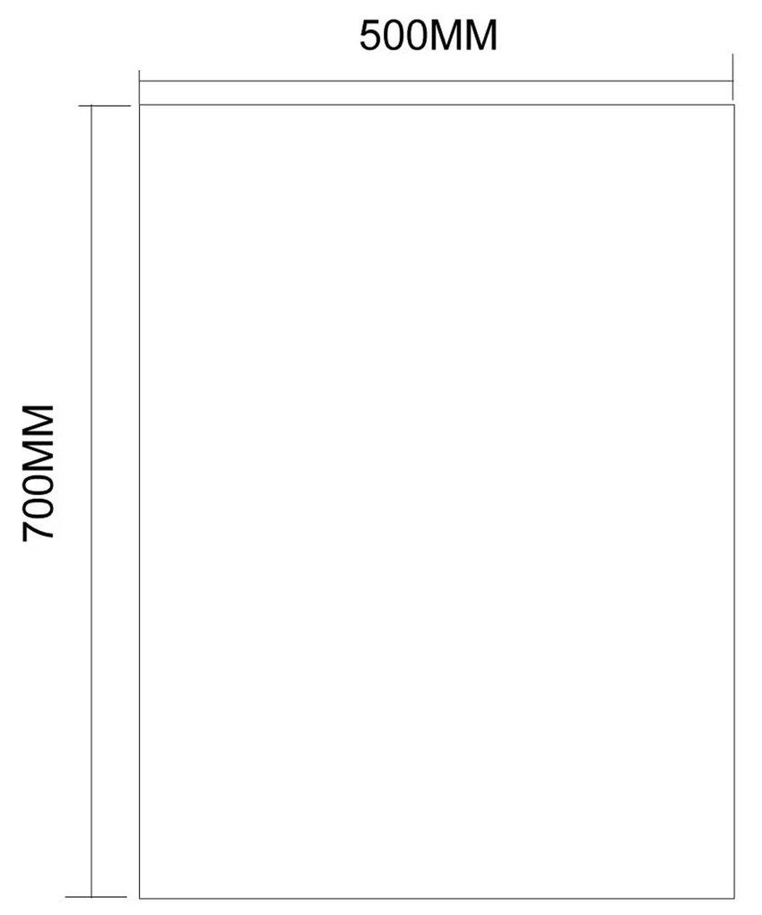 Aqualine Aqualine, Zrkadlo 50x70cm, obdĺžnik, bez uchytenia, 22492