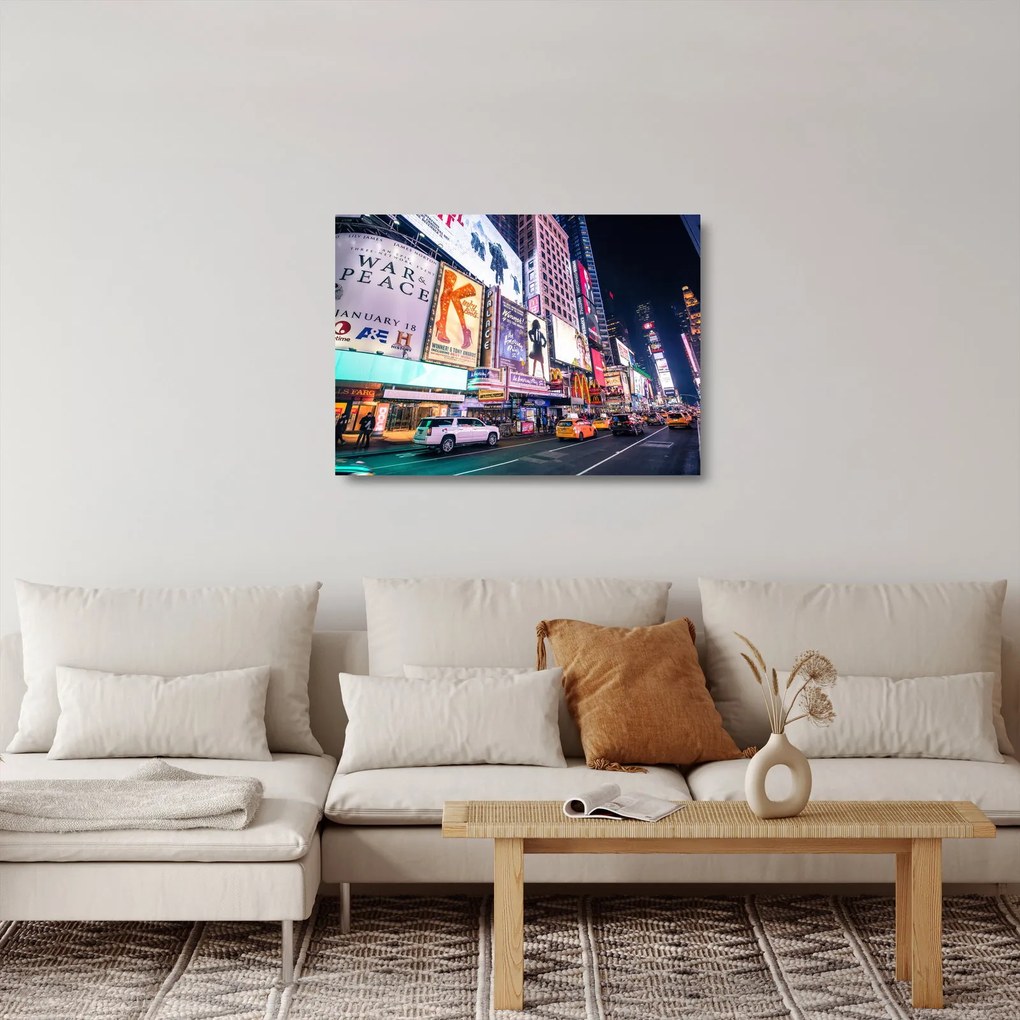Sklenený obraz - New York Theater District (70x50 cm)