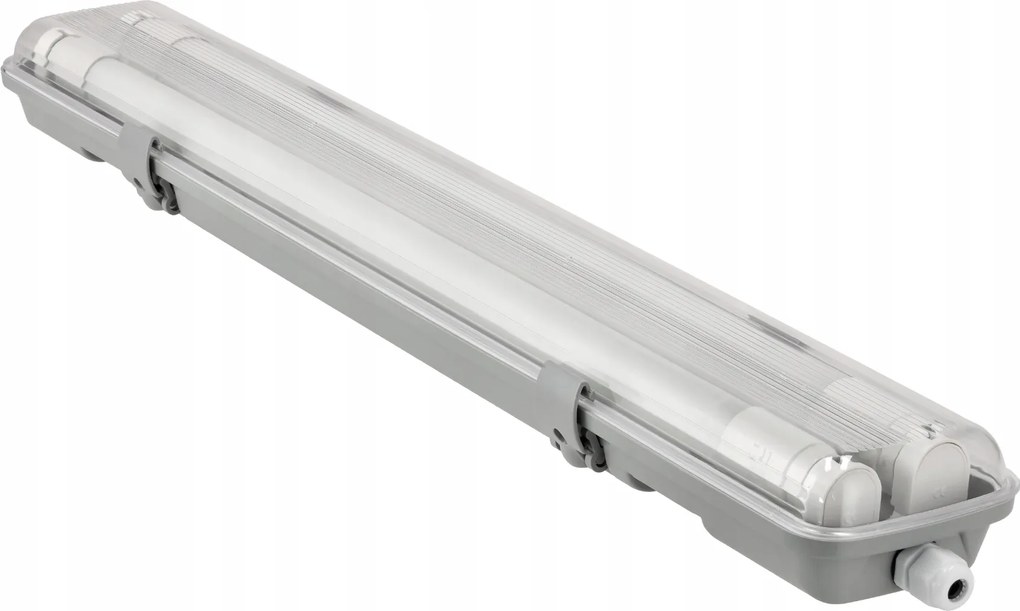 BERGE Hermetické svietidlo 60cm + 2x LED trubica studená biela