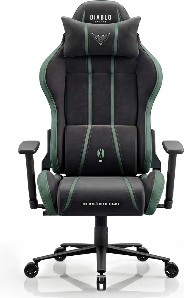 Látková herná stolička čierno-zelená Diablo X-One 2.0 Forest Green King