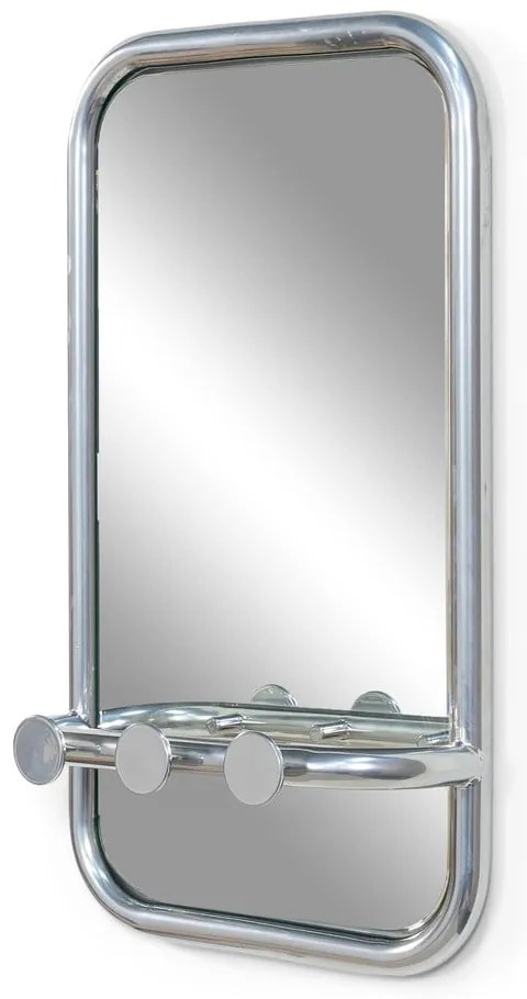 Kovový vešiakový panel v striebornej farbe 35x60x11 cm Retro – Spinder Design