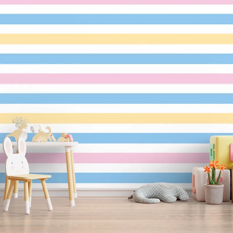 Sablio Tapeta Farebné pruhy - 125x75 cm