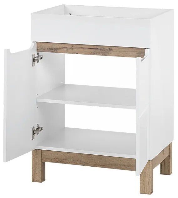 Koupelnová sestava Bali se zápustným umyvadlem a skříňkami 60 cm bílá/dub votan