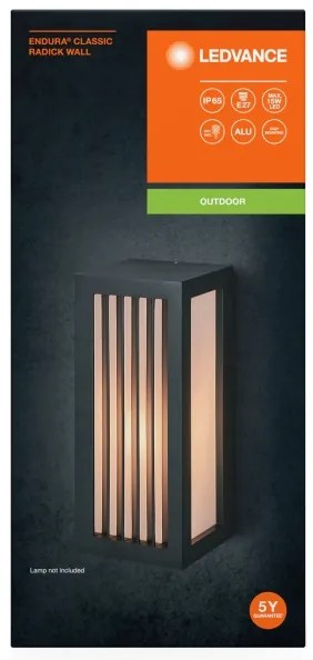 Ledvance - Vonkajšie nástenné svietidlo RADICK 1xE27/18W/230V IP65
