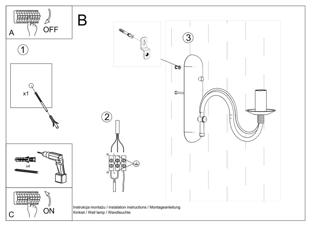 Nástenné svietidlo Minerwa, biele telo svietidla