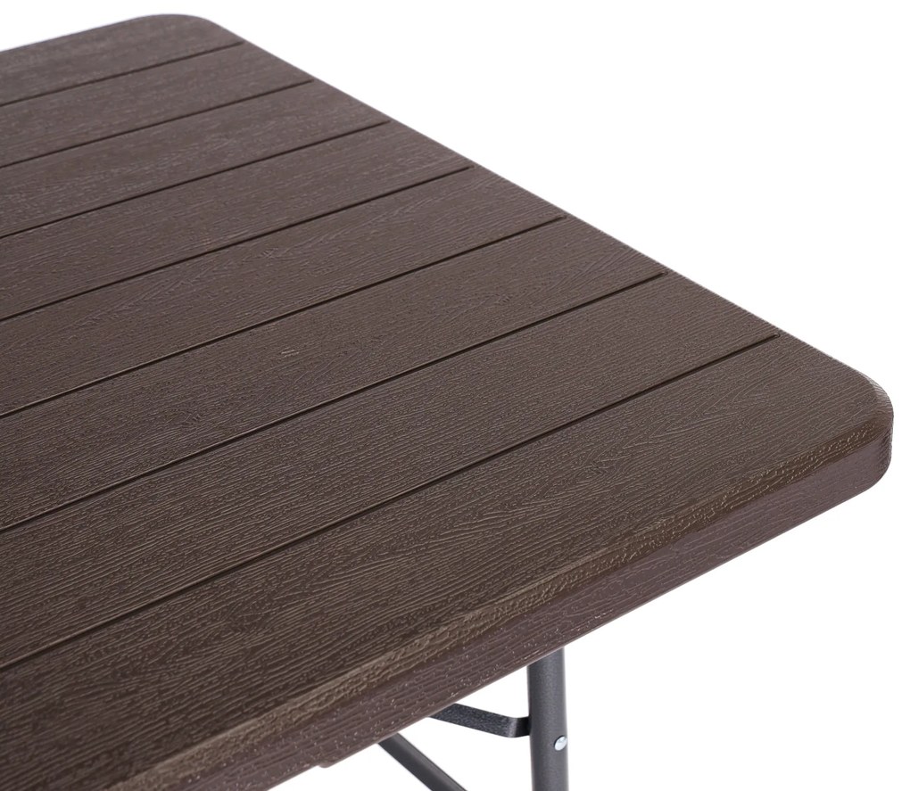 Cateringový stôl 180cm + 2 lavice, vzor dreva