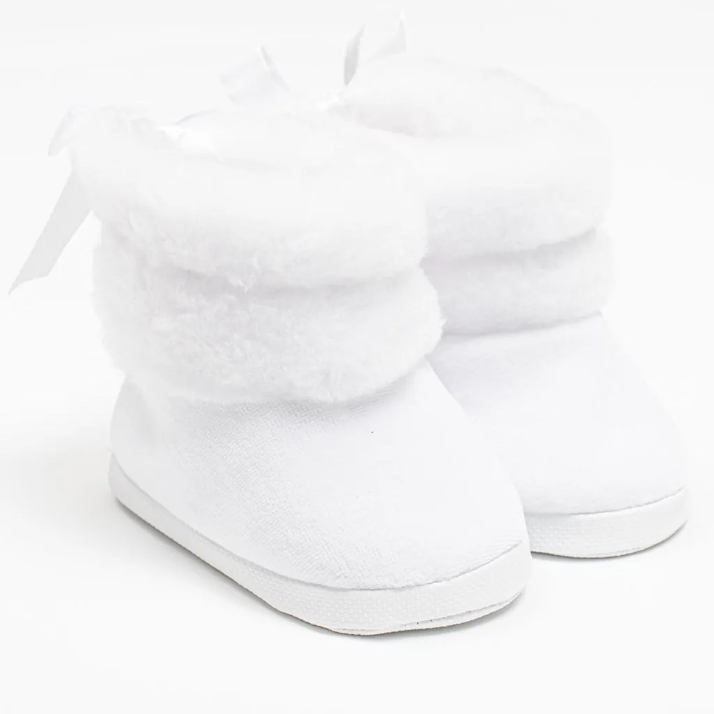 Dojčenské zimné kozačky New Baby biele 0-3 m, vel. 0- 3 m