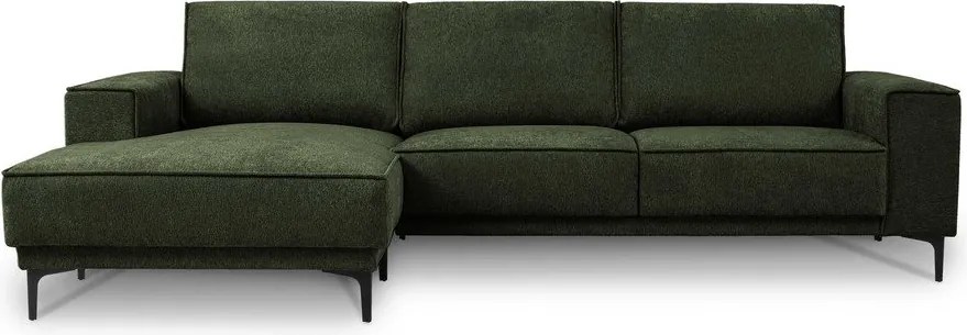 Zelená ženilková rohová pohovka (ľavý roh/s leňoškou) Copenhagen – Scandic