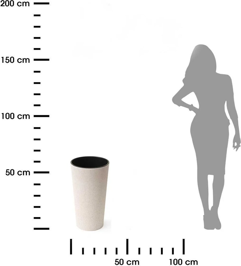 Kvetináč URBANIKA ECO Wood 57x30 cm biely