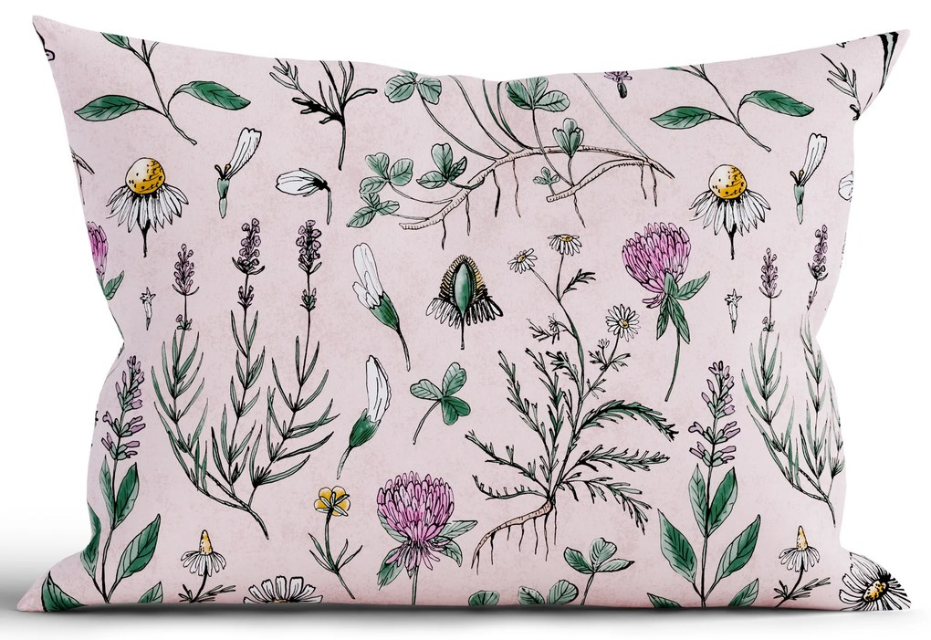 Bavlnená obliečka na vankúš Renforcé 50 × 70 cm - Herbár staroružový