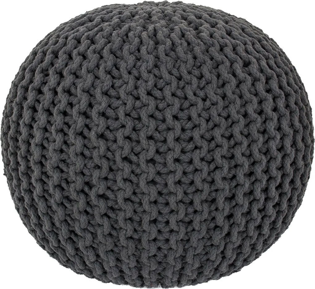 Obsession koberce Sedací vak COOL POUF 20777 ANTHRACITE - Průměr 40-45 cm cm