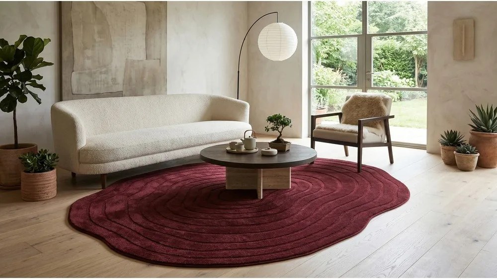 Vínovočervený koberec 160x230 cm Pebble – ESTE