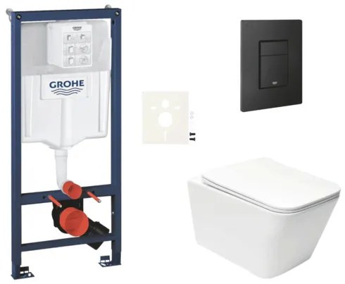 Závesný wc set do ľahkých stien / predstenová montáž SAT Infinitio SIKOGRSIN12EKF0