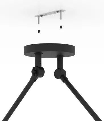 Eglo 390199 - Luster na tyči PISTUNIO 2xE27/40W/230V hnedá