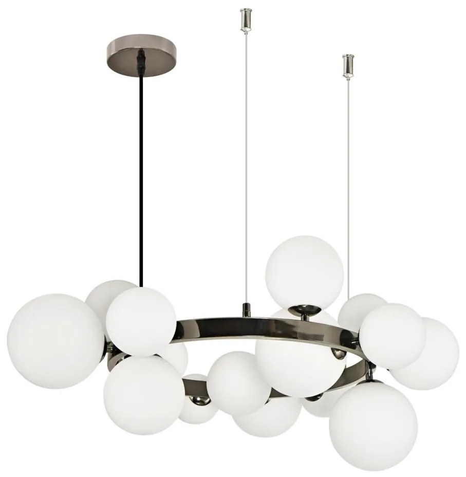 Brilagi - LED Luster na lanku MILLA 15xG9/3W/230V lesklý chróm/biela