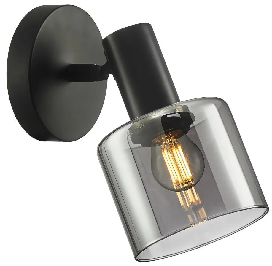 ITALUX WL-65342-1 BK+SG - Nástenné bodové svietidlo SANTIA 1xE27/40W/230V