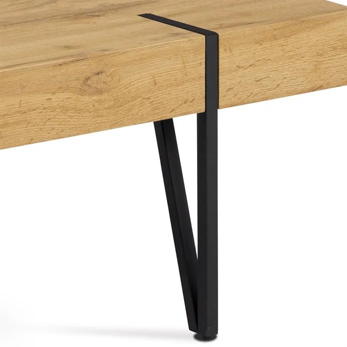 BONTEC Konferenčný stolík 110x60cm, mdf, divoký dub, AHG-233 OAK Farba: Čierna