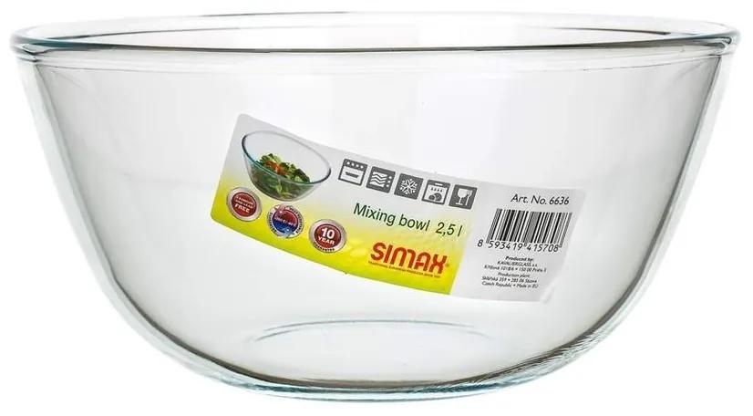 Simax Miska na pečenie sklenená 23 cm, 2,5 l, 2,5 l