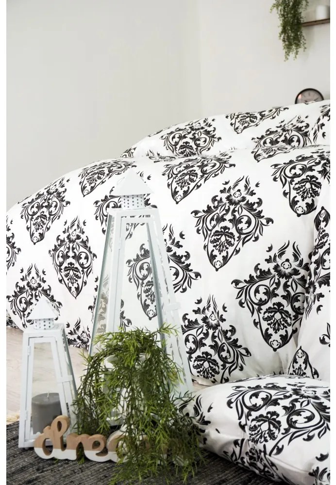 Obliečky Atény čierne EMI, Štandardný set jednolôžko obsahuje 1x 140x200 + 1x 70x90