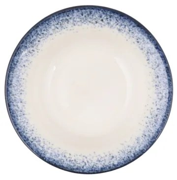 24-dielna jedálenská súprava, biela/modrá, porcelán