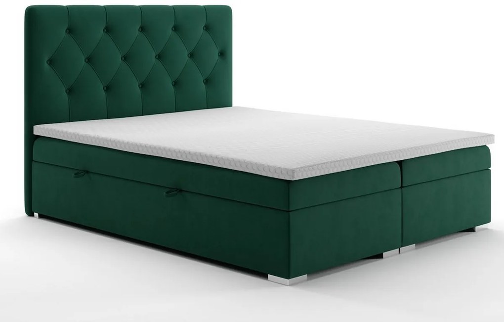 Čalúnená posteľ boxspring TECLA, 160x200, magic velvet 2225