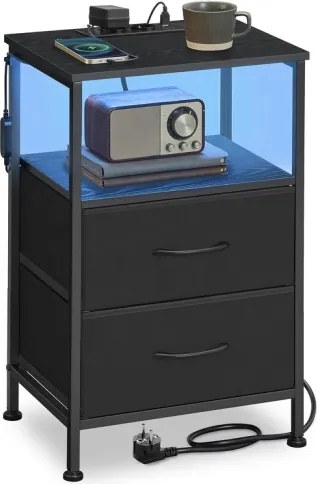 Nočný stolík BELLAH s nabíjacou stanicou LGS302BH02