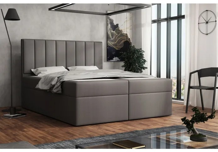 Čalúnená posteľ boxspring 120x200 SAMANTA - šedá 2