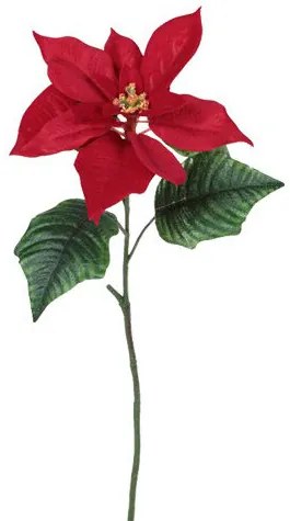 Umelá Poinsettia červená, 51 cm