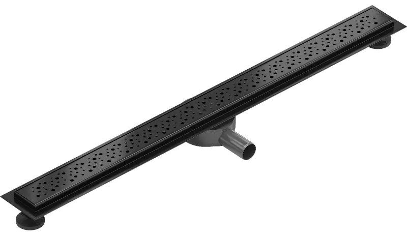 Mexen Flat 360°, nerezový sprchový žľab vzor M12 100 cm, čierna matná, 1721100-40
