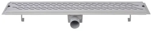 vidaXL Rovný sprchový odtok s vlnkami, 730x140 mm, nerezová oceľ-
