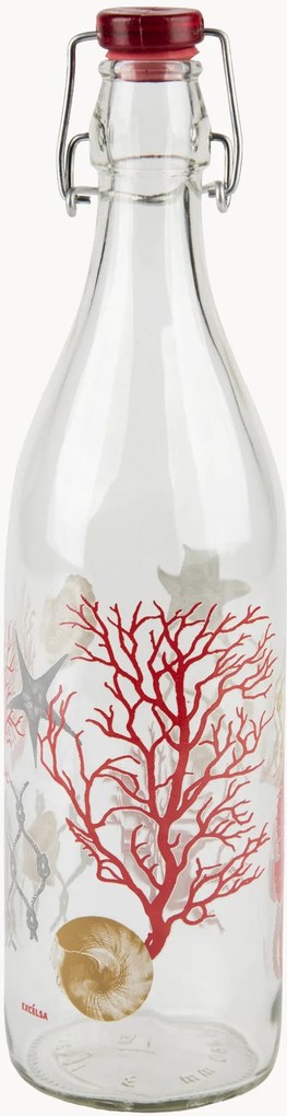 Sklenená fľaša na vodu Coral, 1 l