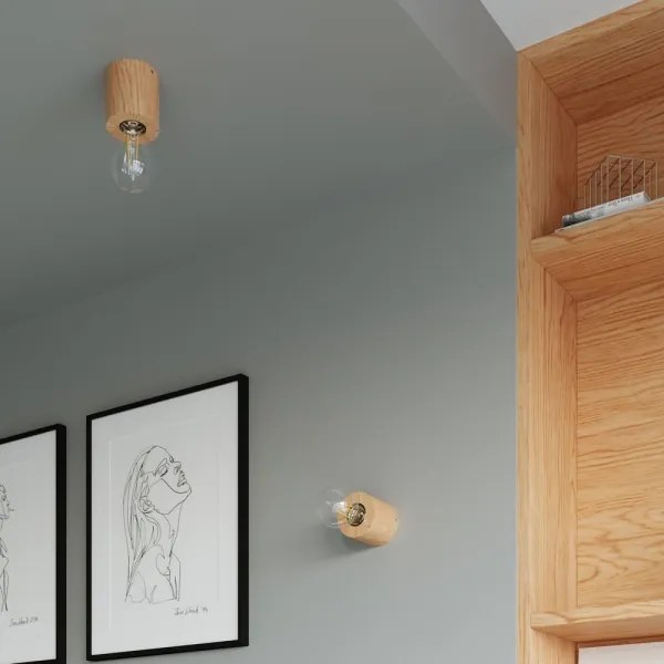 Sollux SL.0672 - Stropné svietidlo SALGADO 1xE27/60W/230V drevo